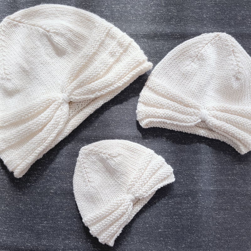Chapeaud'O グレー　ターバン風ニット帽 Chapeau d' O ニット帽 ニットキャップ Fox Rib Knit Beanie