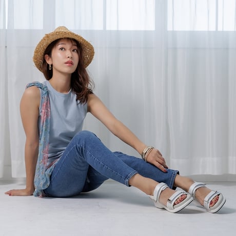WX5632 METAL DOUBLE BELT  SANDAL