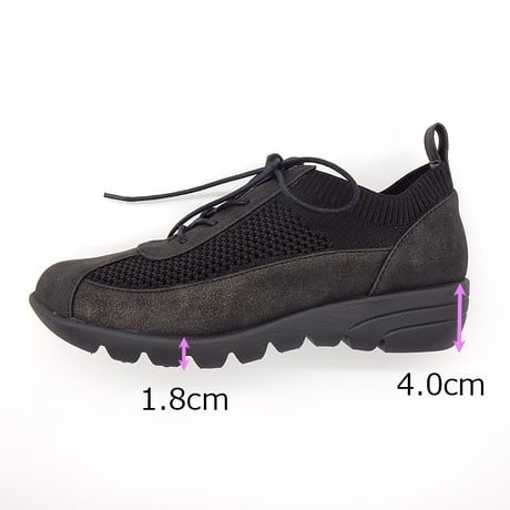 KNIT WEDGESOLE LACE-UP SHOES/685