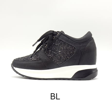 XJ151 GLITTER LACEUP NHEEL SNEAKER