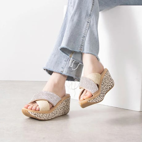 8216 CROSS  STRAP MULES SANDAL