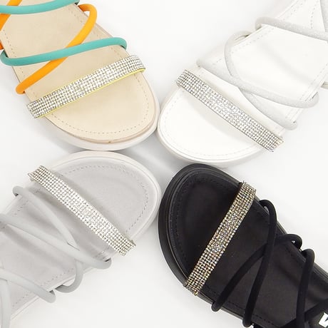 WX5630 RHINESTONE STRAP SPORTS  SANDAL