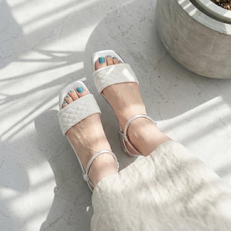 XJ1164 TUBE STRAP CLEAR HEEL SANDAL