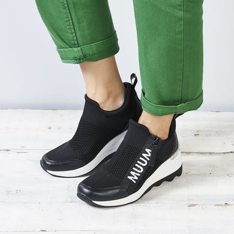 WX2100 LOGO KNIT WEDGESOLE SNEAKERS
