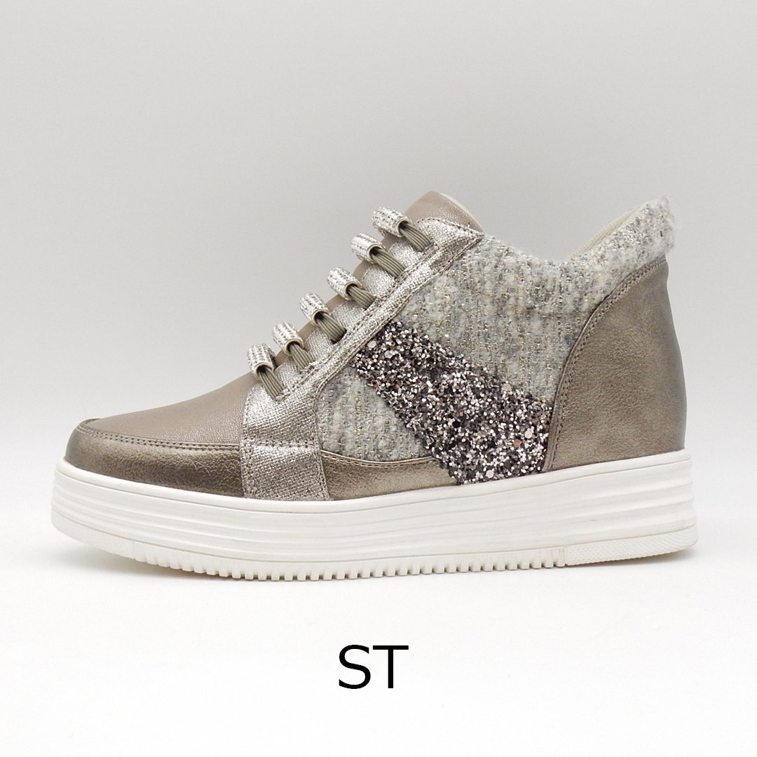 靴 muu MUUM ムーム レディース レースアップ スニーカー 2101 BL WH