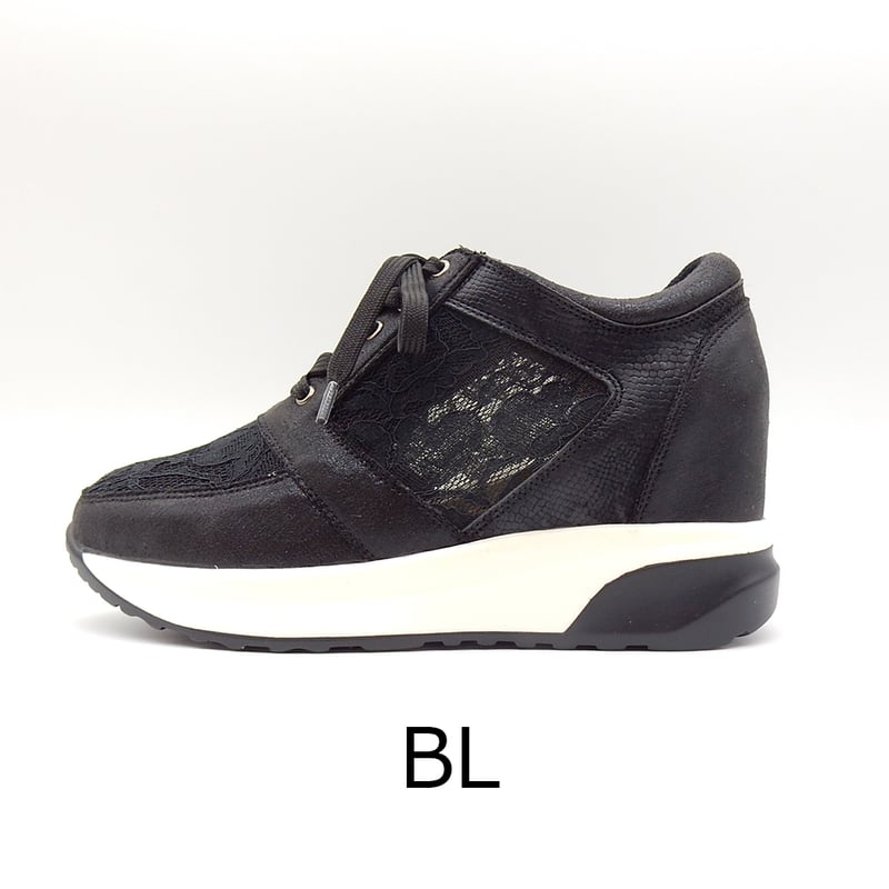 XJ152 TULLE LACE INHEEL SNEAKER | MUUM
