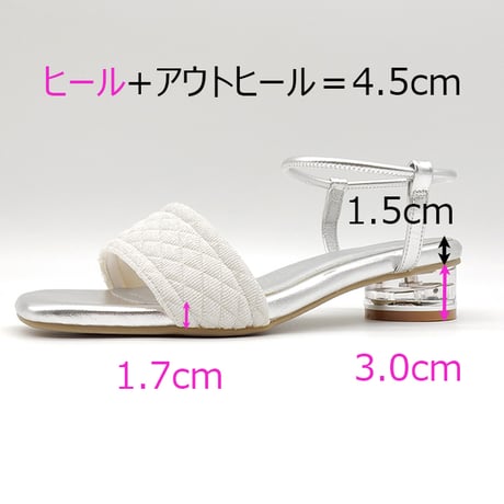 XJ1164 TUBE STRAP CLEAR HEEL SANDAL