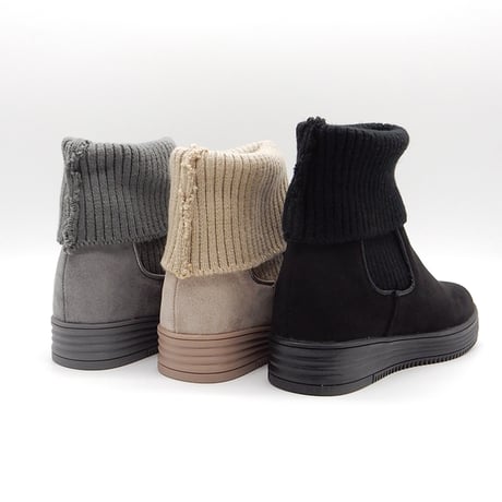 LIB KNIT INHEEL SHORT BOOTS/780