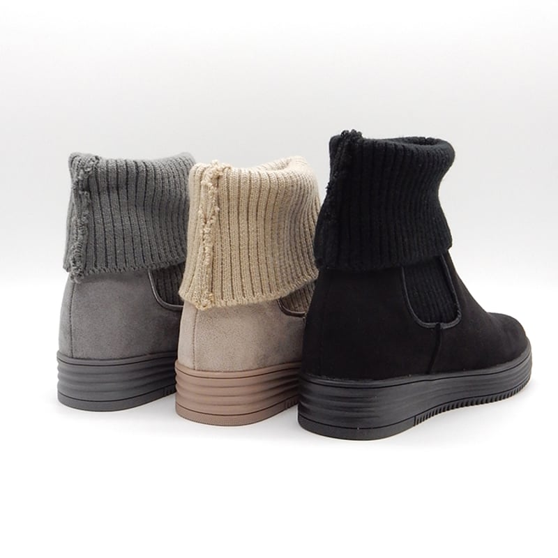 XJ7870 LIB KNIT INHEEL SHORT BOOTS | MUUM