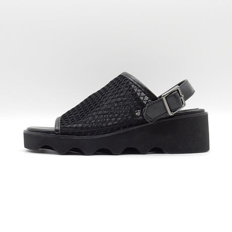 6142 ２WAY MESH BELT PLATFORM SANDALS