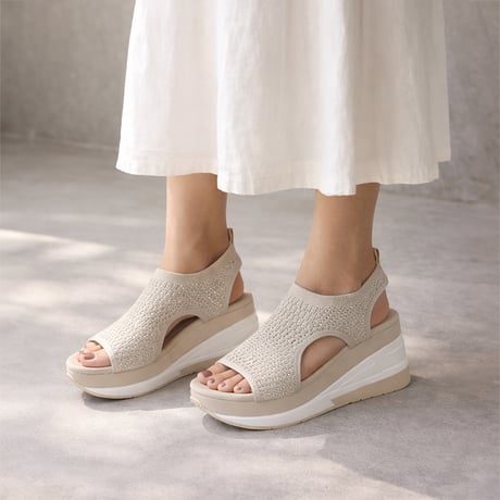 5275 KNIT VOLUME SOLE SPORTS SANDALS