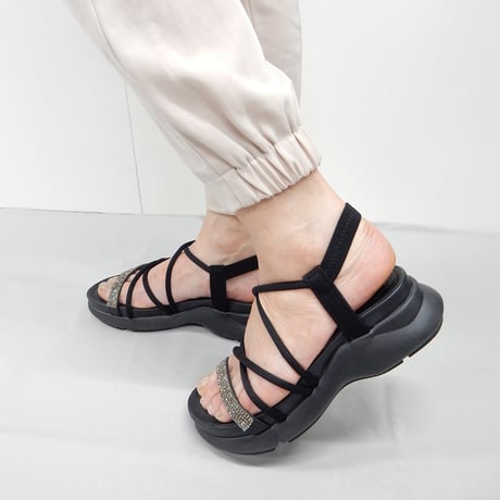 WX5630 RHINESTONE STRAP SPORTS  SANDAL