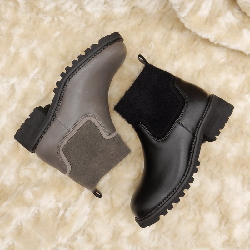 ミムー XJ4400 TANKSOLE MOHAIRKNIT SHORT BOOTS | MUUM