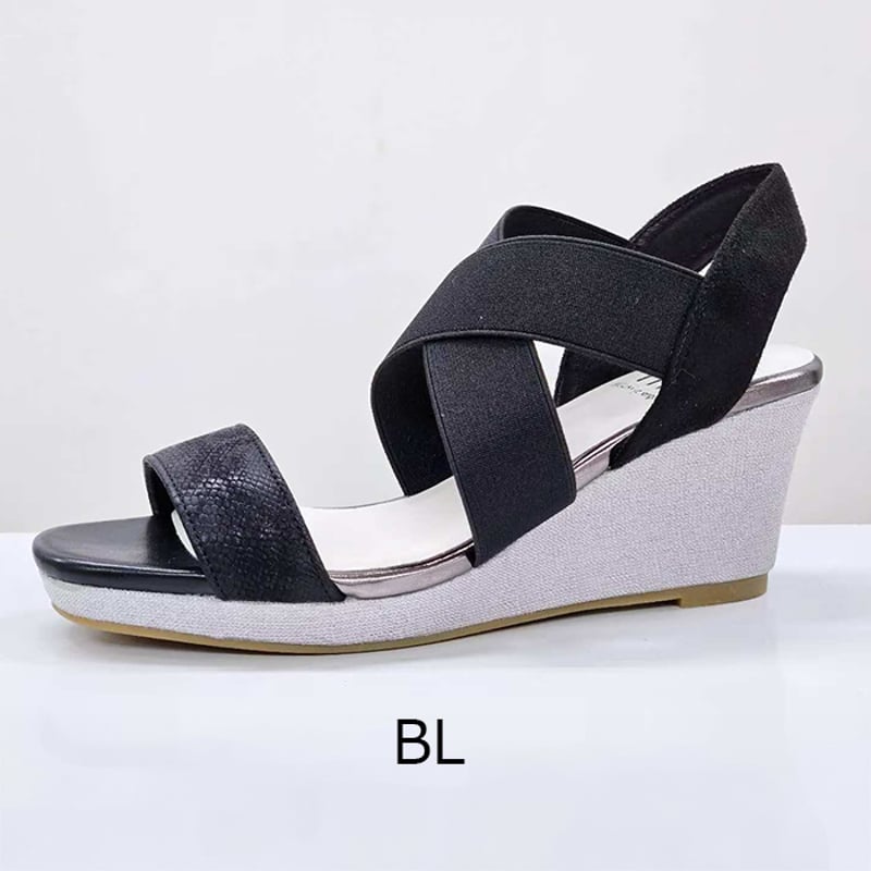 XJ5260 CROSS BELT WEDGE SOLE SANDALS | MUUM