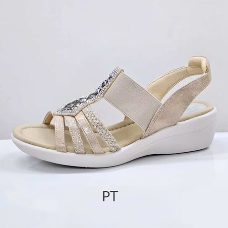 XJ6884 SQUARE BIJOU STRAP SANDALS