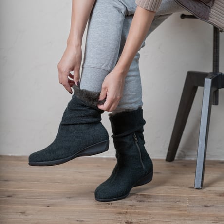 7349 FAKE FUR KNIT BOOTS