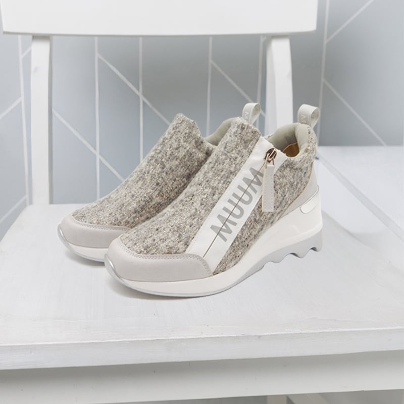 WX2105 ZIP WEDGE SOLE SNEAKER | MUUM