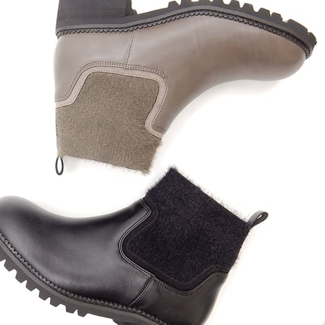 XJ4400  TANKSOLE MOHAIRKNIT SHORT BOOTS