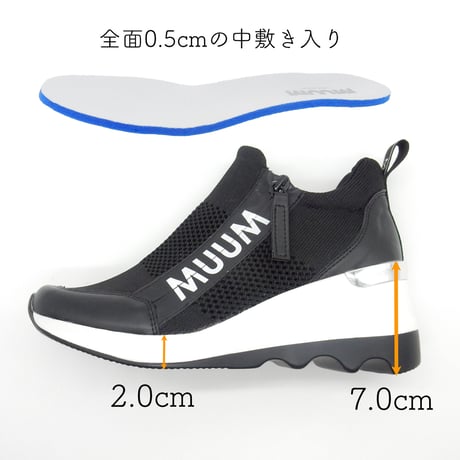 WX2100 LOGO KNIT WEDGESOLE SNEAKERS