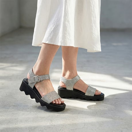 6143 GRITTY BELT PLATFORM SANDALS