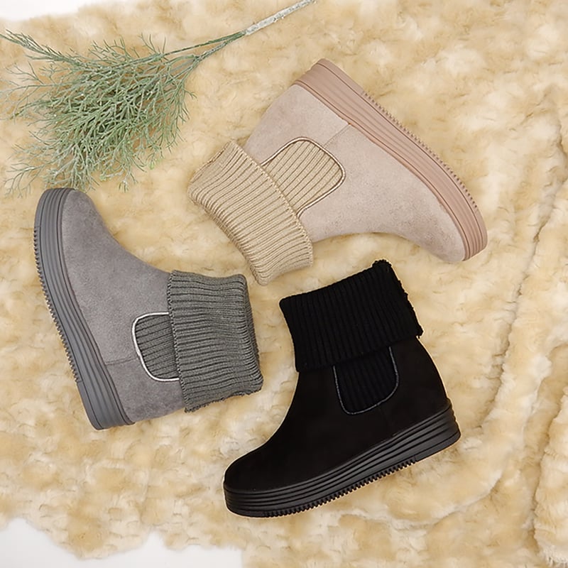 XJ7870 LIB KNIT INHEEL SHORT BOOTS | MUUM