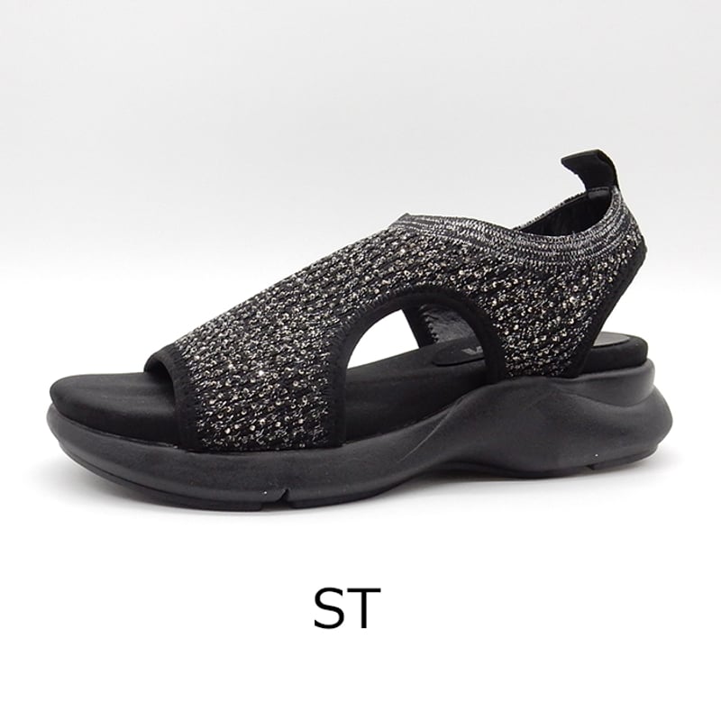 WX5641 RHINESTONE KNIT SPORTS SANDAL | MUUM