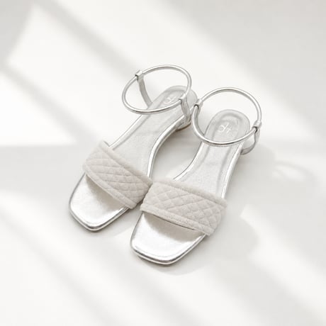 XJ1164 TUBE STRAP CLEAR HEEL SANDAL