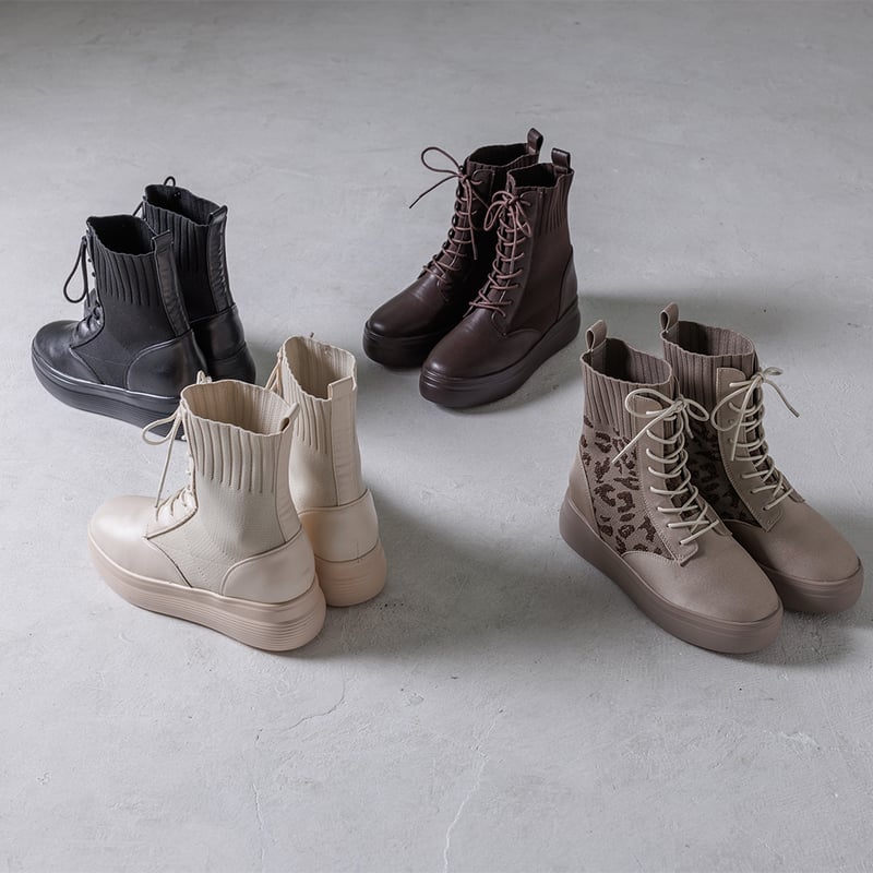 1741 LACEUP KNIT BOOTS | MUUM