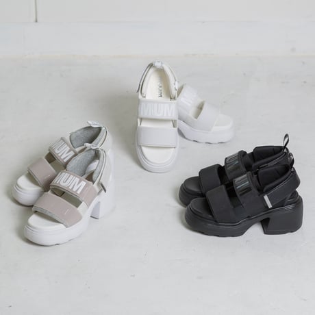 MUMM LOGO CHUNKY HEELS  SANDAL/742