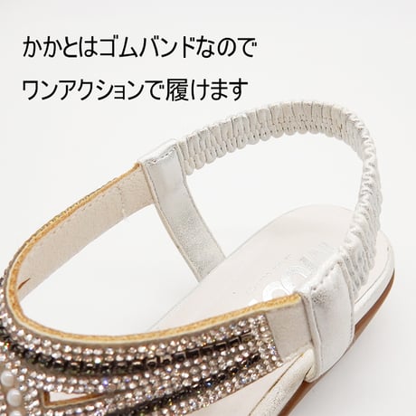 XJ341 LINESTONE BACK BELT SANDALS
