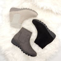 WX6804  MOHAIRKNIT WEDGESOLE  BOOTS
