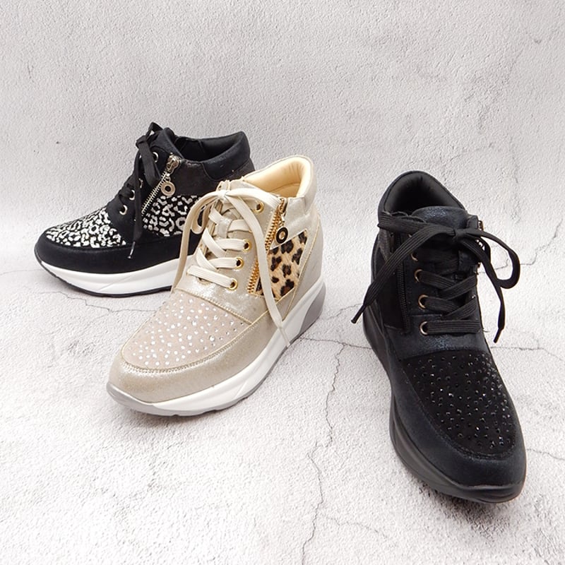 靴 muu WX9883 RHINESTONE IN HEEL SNEAKER | MUUM