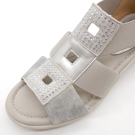 XJ6897  SQUARE BIJOU LUBBER SANDALS