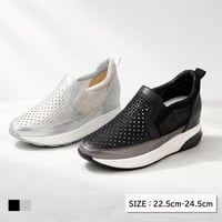 WX9885 PUNCHING TULLE SLIP-ONS SNEAKER