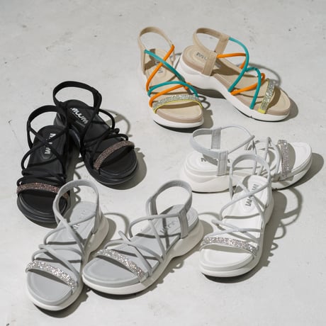 WX5630 RHINESTONE STRAP SPORTS  SANDAL