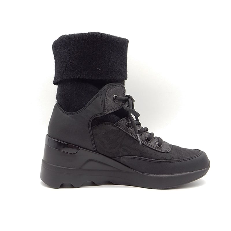 WX2107 KNIT LACE UP SNEAKERS BOOTS | MUUM