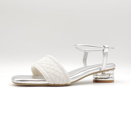 XJ1164 TUBE STRAP CLEAR HEEL SANDAL