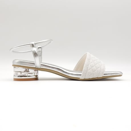 XJ1164 TUBE STRAP CLEAR HEEL SANDAL