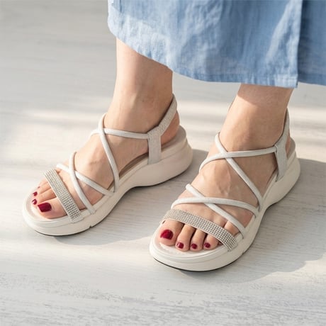 WX5630 RHINESTONE STRAP SPORTS  SANDAL