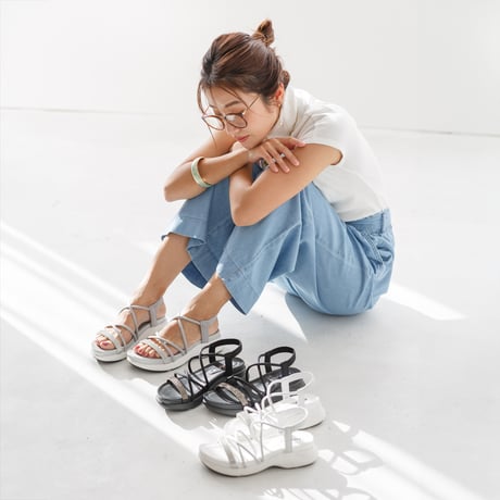 WX5630 RHINESTONE STRAP SPORTS  SANDAL