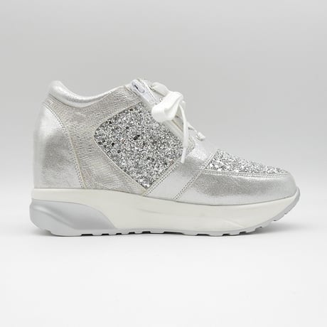 XJ151 GLITTER LACEUP NHEEL SNEAKER