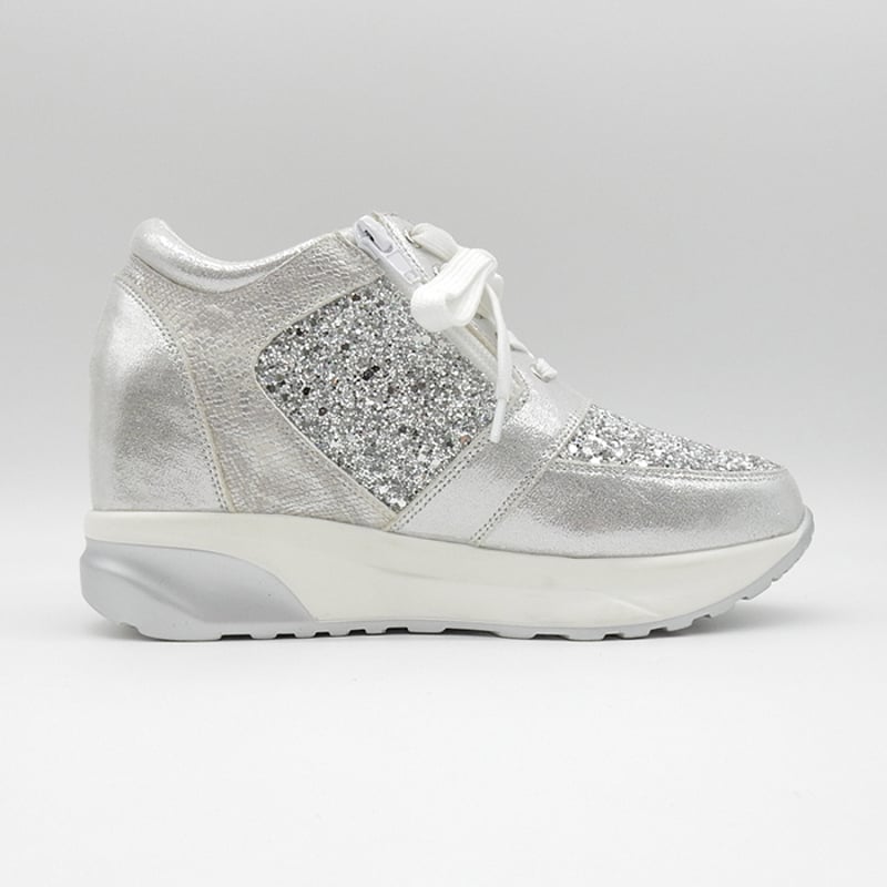 XJ151 GLITTER LACEUP NHEEL SNEAKER | MUUM