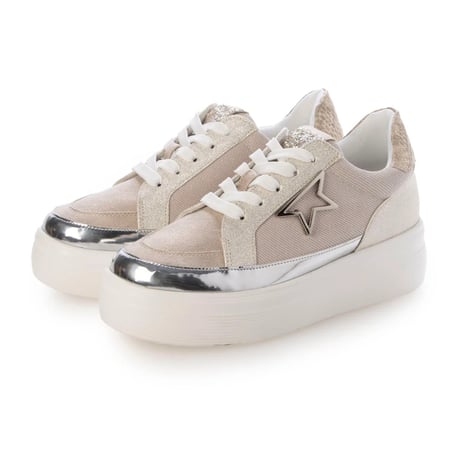 WX1802  METAL STAR LACEUP SNEAKERS