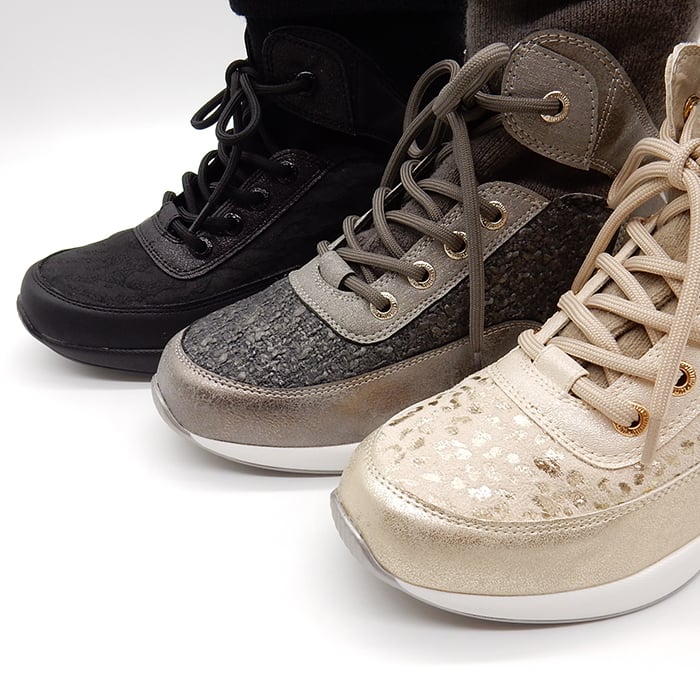 WX2107 KNIT LACE UP SNEAKERS BOOTS | MUUM