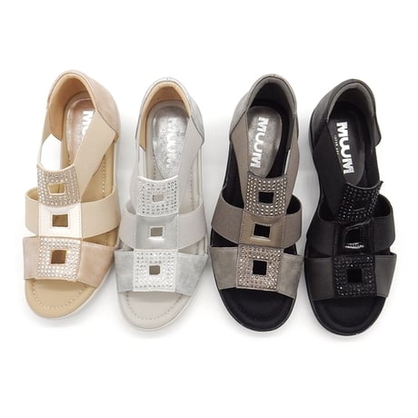 XJ6897  SQUARE BIJOU LUBBER SANDALS