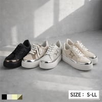 WX1802  METAL STAR LACEUP SNEAKERS