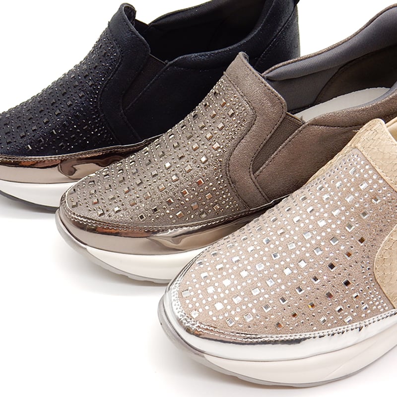 WX9882 SQUARE BIJOU SLIP-ONS SNEAKER | MUUM