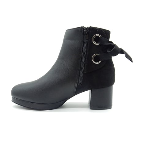 5401  BACK CROSS RIBBON SHORT BOOTS