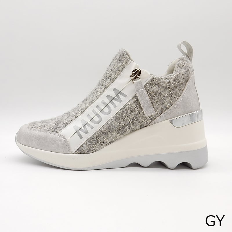 WX2105 ZIP WEDGE SOLE SNEAKER | MUUM