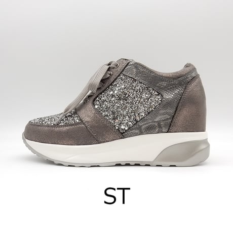 XJ151 GLITTER LACEUP NHEEL SNEAKER